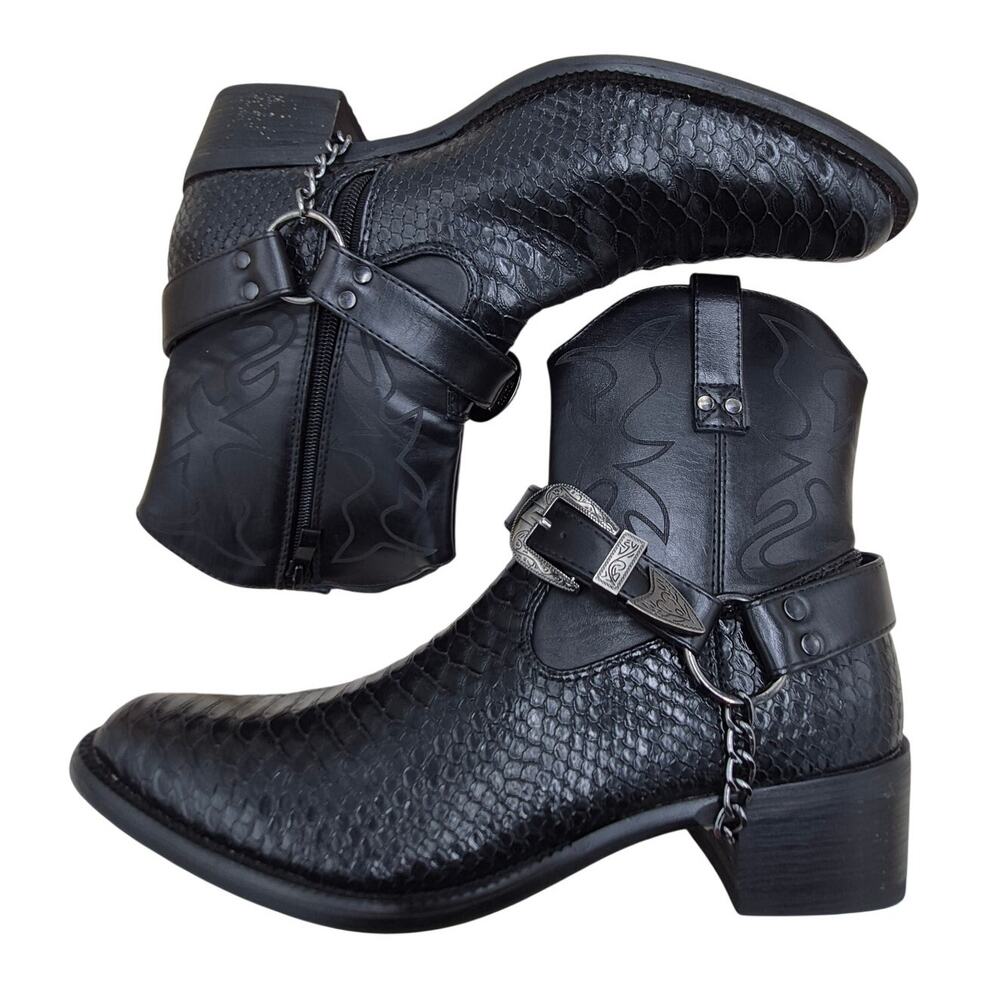 Alberto Fellini men's western cowboy boot crocodile print mens size 8.5